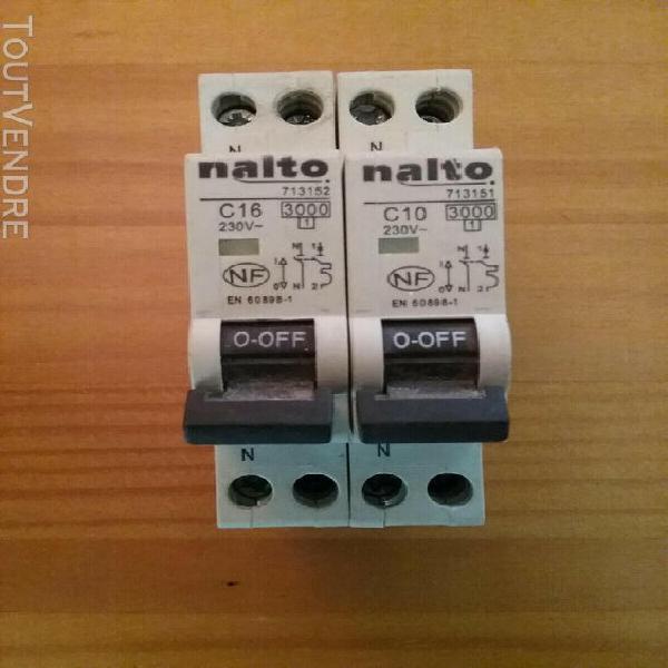 Disjoncteur electrique nalto 10et 16 a