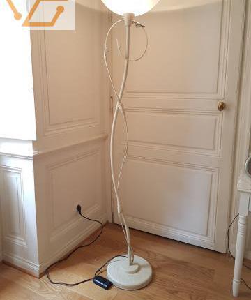 lampadaire métal écru avec variateur