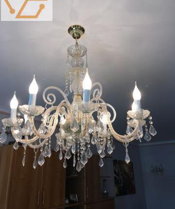 lustre cristal et 2 appliques