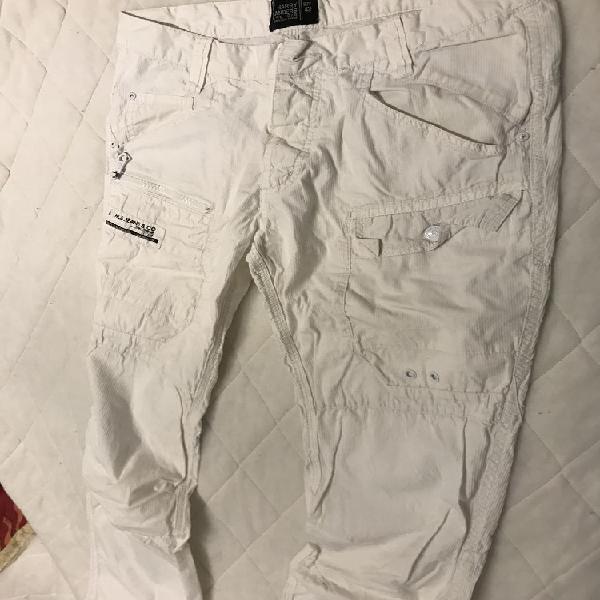 Pantalon harry landers t. 42 blanc en coton neuf,