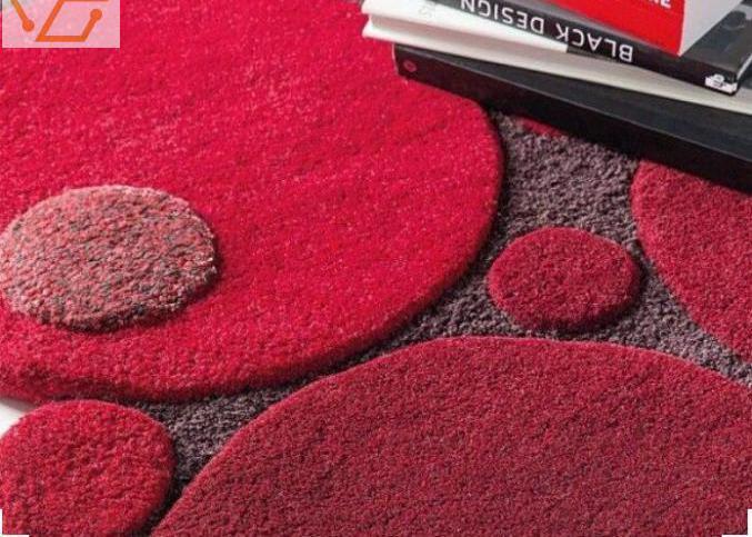 Tapis design rouge vitalize ligne pure