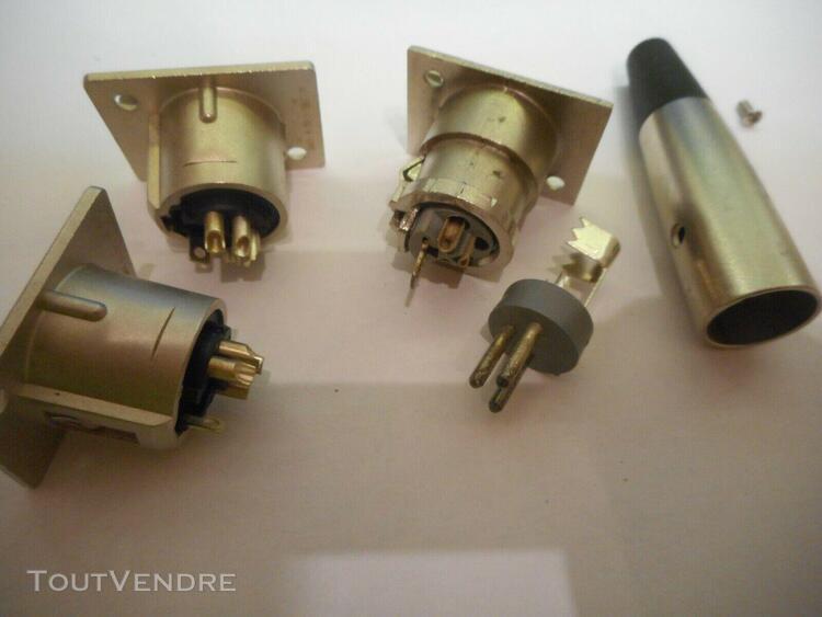 lot de 5 connecteurs type neutrik - divers modèles voir