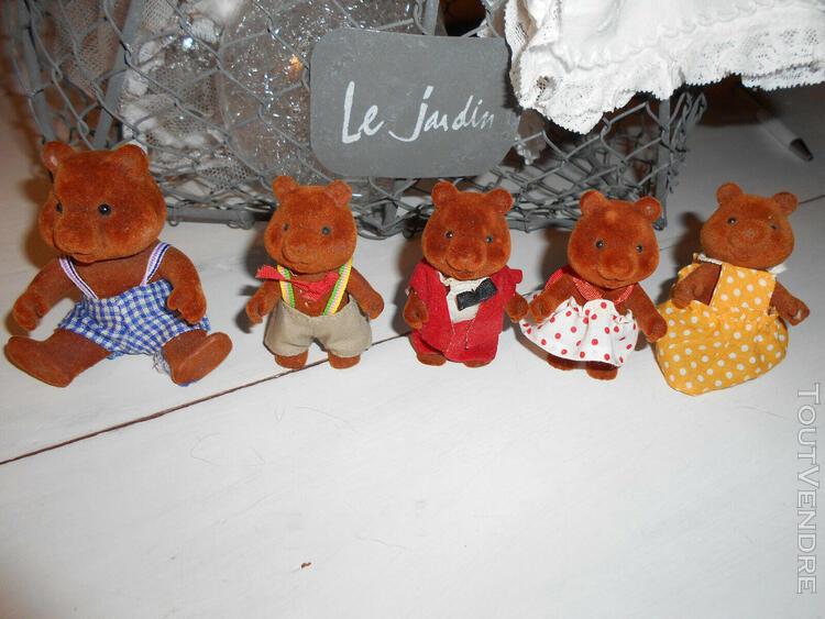 lot de 5 petites figurines ours vintage les petits malins ma