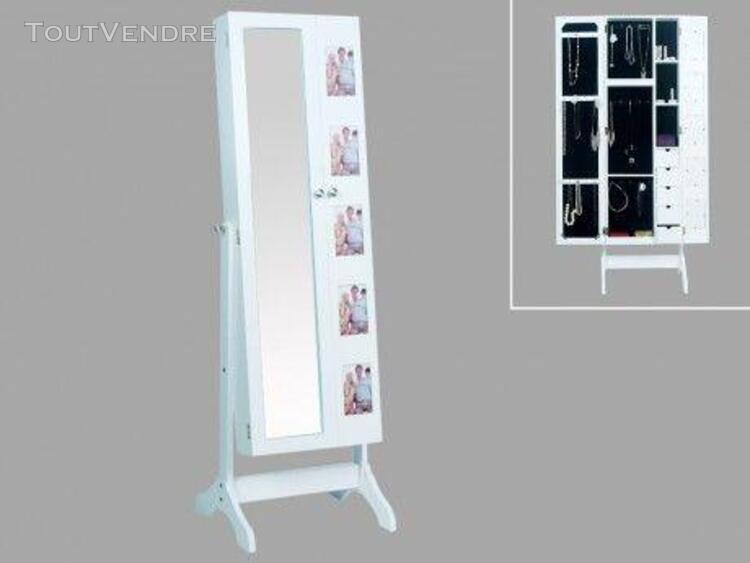 armoire À bijoux avec miroir et porte-photos polina - h.142