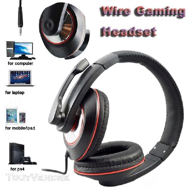 Kubite surround wire gaming headset écouteurs casque