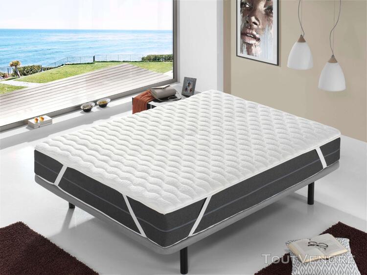 sur matelas 140x200 bastille - hauteur 4 cm - respirabilité