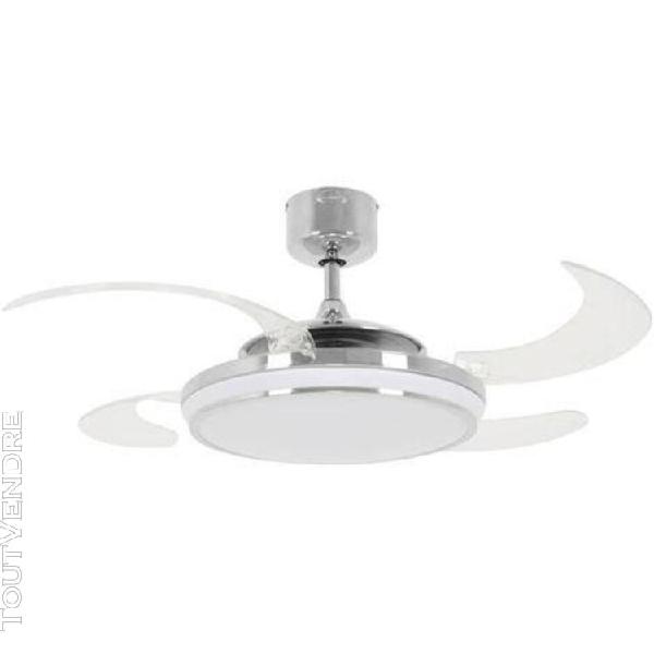 Ventilateur plafond evo1 led chrome poli fanaway 211037