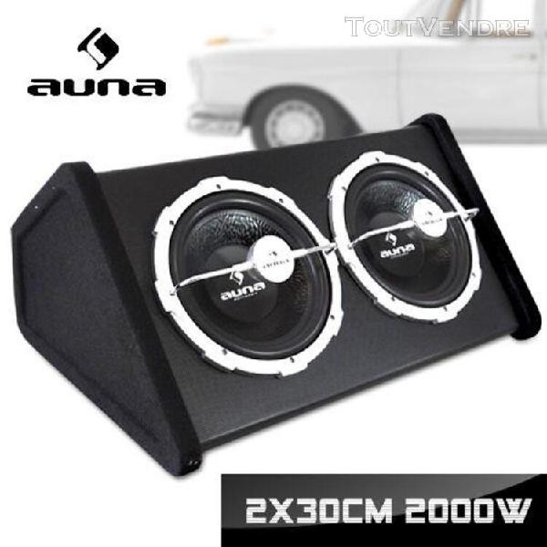 auna sono auto double caisson de basses 2x 30cm 2000w