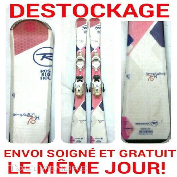 ski occasion rossignol "temptation 75" tailles:144cm/152cm/1