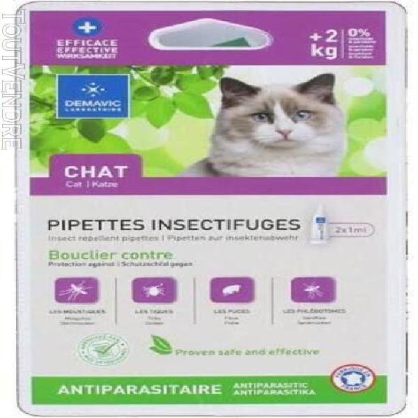 Demavic 2 pipettes insectifuges pour chat