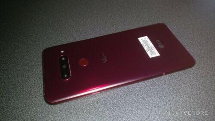 lg v40 thinq: smartphone lg 128gb couleur red