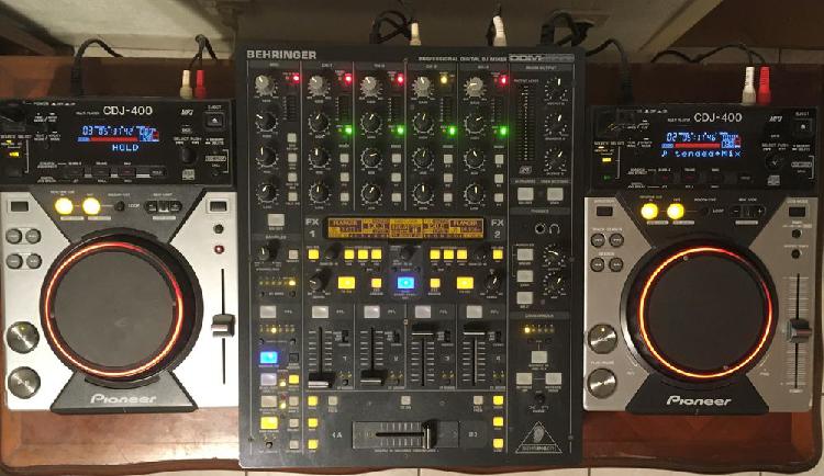 2 platines cdj 400 + table mixage ddm 4000 + casque hdj 500