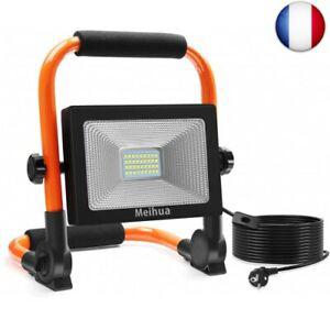 Meihua 30w spot portable projecteur led chantier exterieur