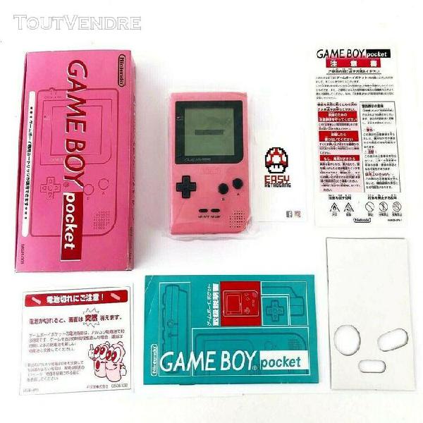 game boy pocket pink rose nintendo system japan