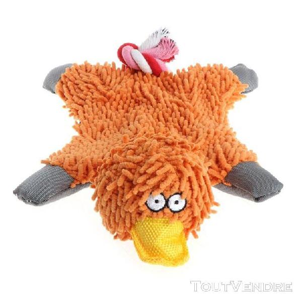 Jouet pour animal de compagnie canard en peluche chien en pe