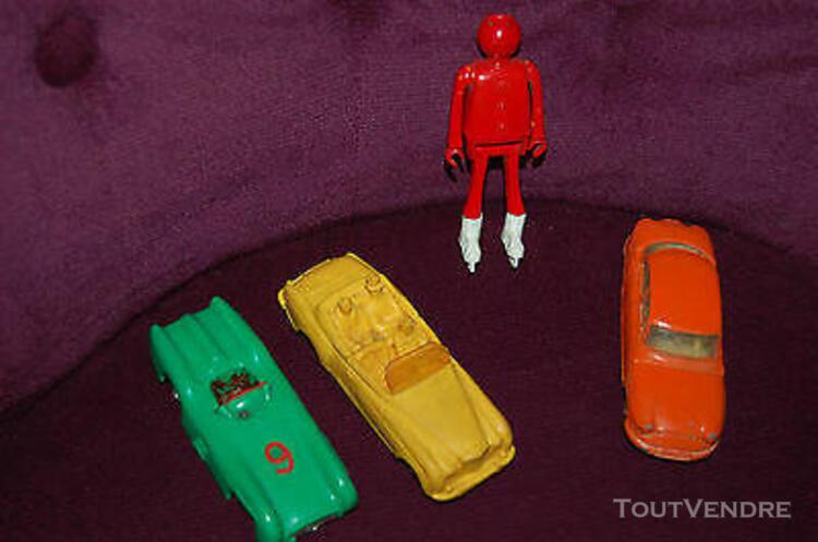 3 voitures anciennes norev dinky toys et personnage play big