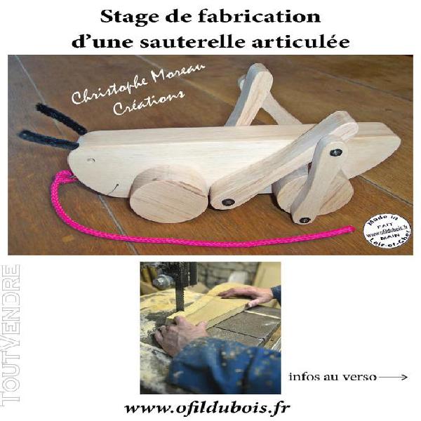 stage de fabrication d'un jouet en bois - tours