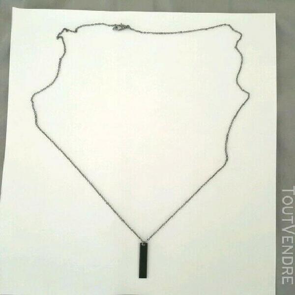 Collier chaîne pendentif acier inoxydable - mode tendance