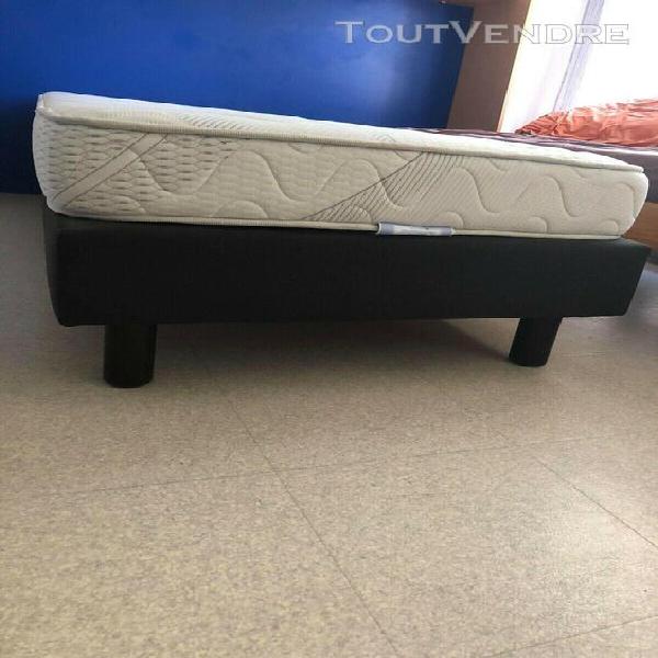 Lit simple + matelas 220x90