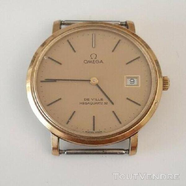 montre omega de ville megaquartz 32 pl. or - watch omega meg