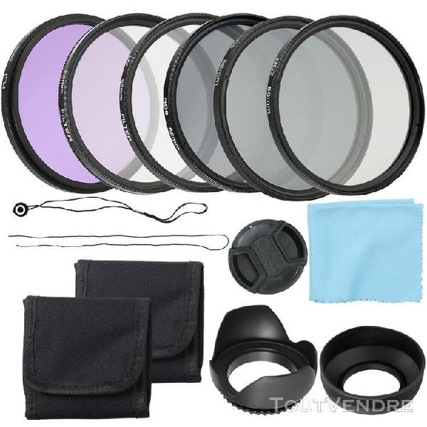 Caméra professionnelle uv cpl fld lentille filtres kit et