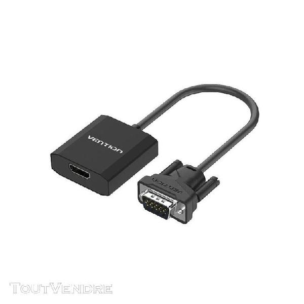 vention adaptateur vga vers hd avec port audio cable d'a