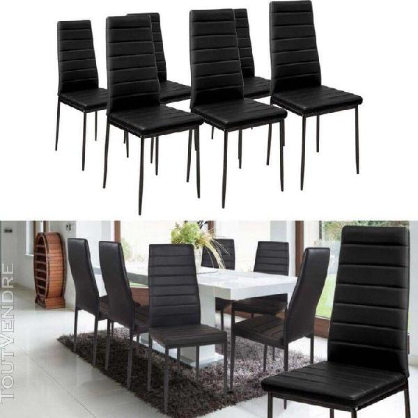 lot de 6 chaises romane noires pour salle À manger