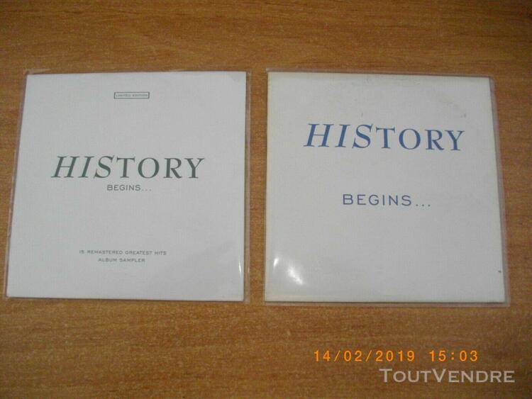 Michael jackson history begins... bleu et vert...promo cd u