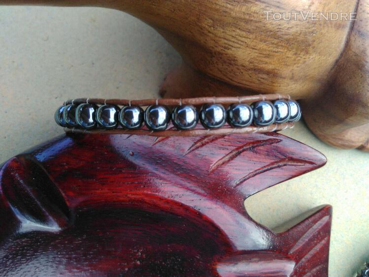 Bracelet wrap hématite véritable (non synthétique, non