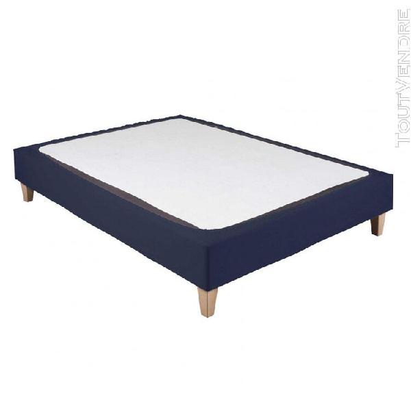 cache-sommier coton jersey bleu marine 90x200