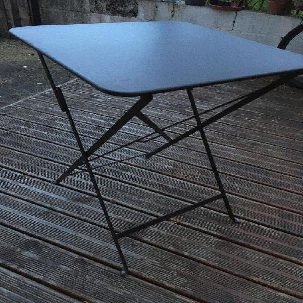 Lot de 5 tables pliantes en métal pour jardin ou terrasse