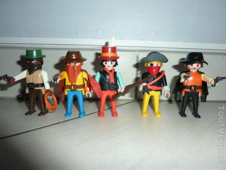 Playmobil personnages western cow boys bandits