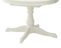 Table ronde extensible blanche