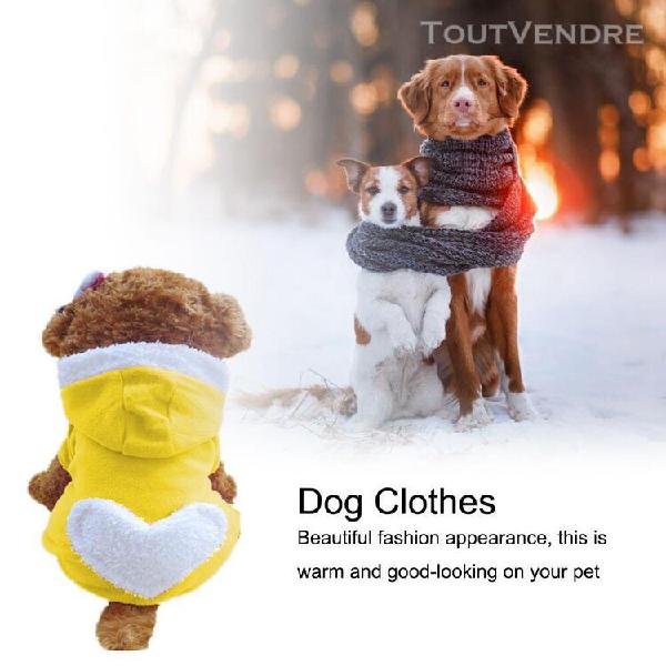 vêtements pour chiens chats peluche hiver mignon chien