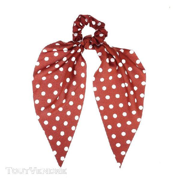 foulard chouchou rouille motif À pois effet velours