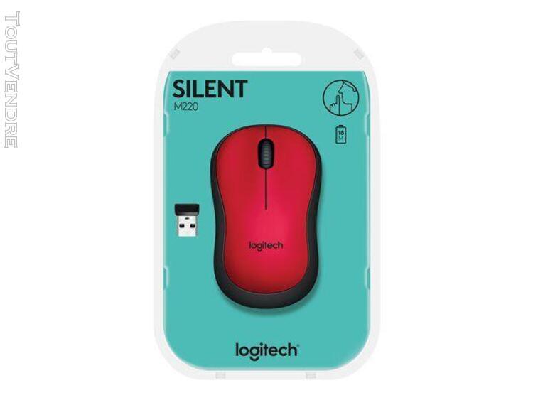 logitech m220 silent - souris - optique - 3 boutons - sans f