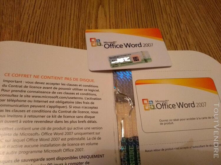 lot de 20 licences microsoft office word 2007 oem mlk - 059-