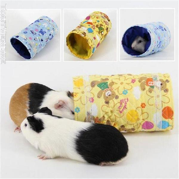 Tissu monocanal chinchillas hamster tunnel chaud jouet petit