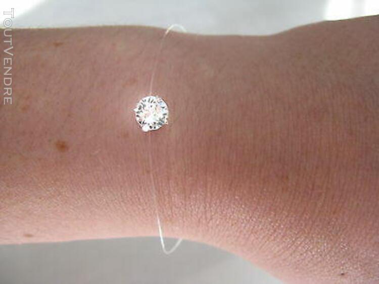 Bracelet fil transparent crystal swarovski