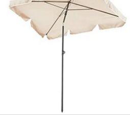 Parasol rectangulaire beige