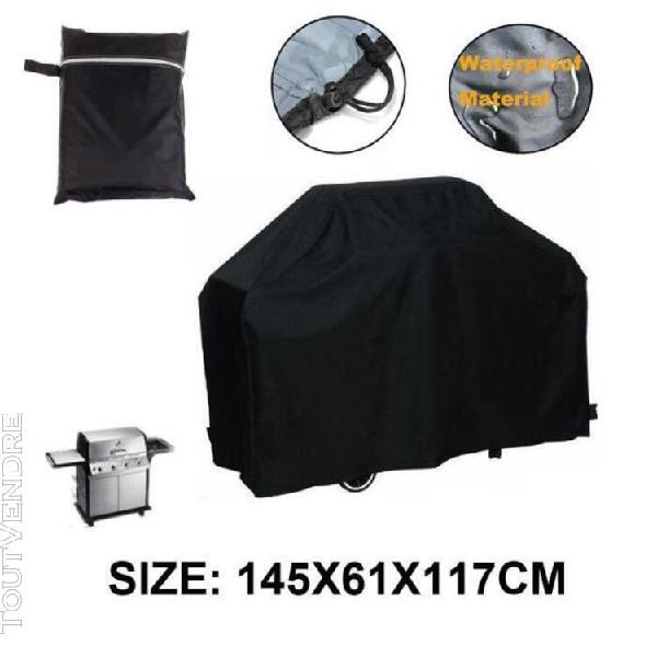 145x61x117cm noir bbq Étanche couverture pluie extérieur