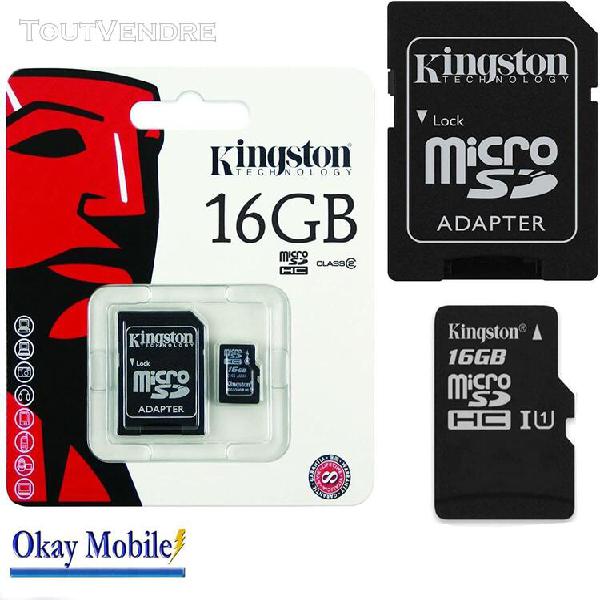 Cartes micro sd kingston carte mémoire microsd carte 16 gb