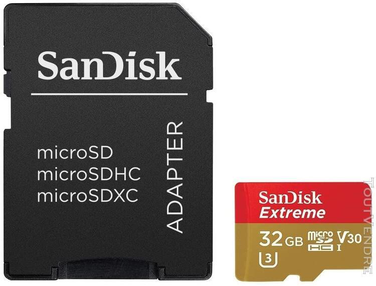 cartes micro sd carte mémoire microsdhc sandisk extreme 32