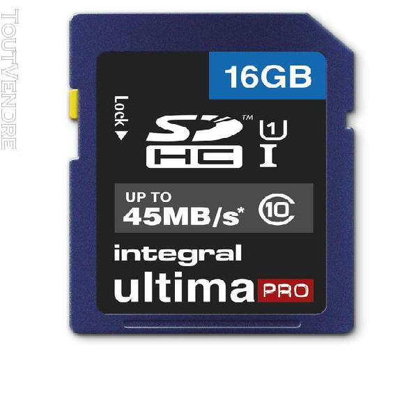 Cartes sd integral - sd hc 16go, carte mémoire ultimapro