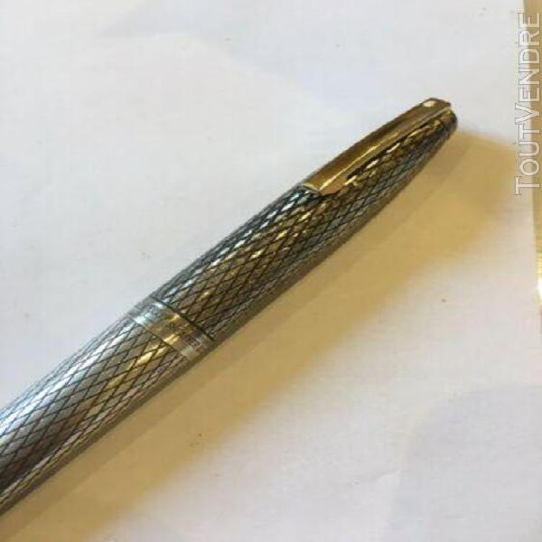 ancien stylo plume en argent sheaffer usa plume or 18k old p