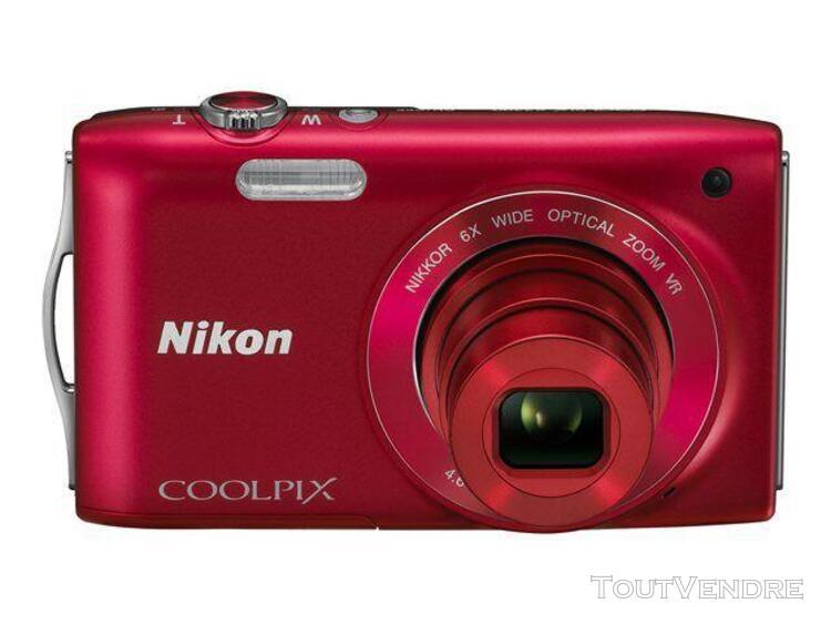 Nikon coolpix s3300 compact 16 mpix rouge