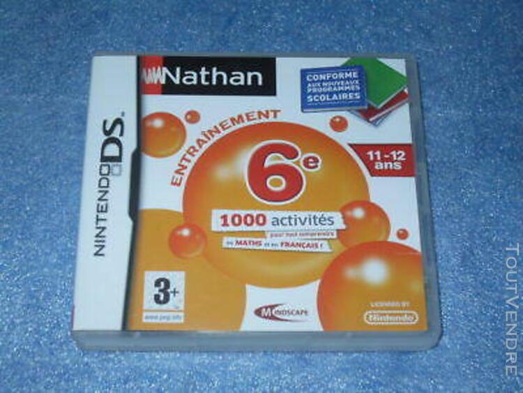 Jeu nintendo ds nathan entraînement 6e 1000 activités 11 -