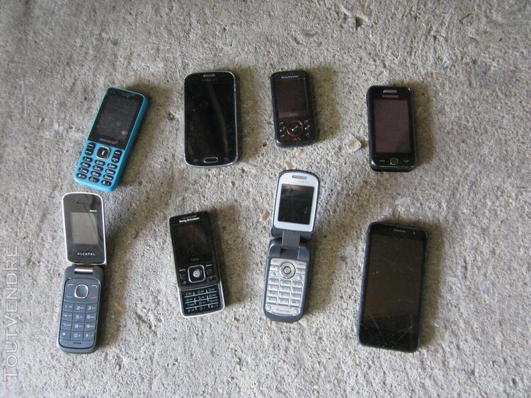 lot 8 tephone portable (alcatel / samsung / sony / ora / bo