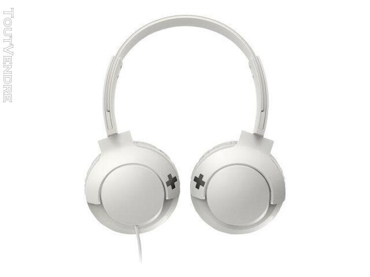 Philips bass+ shl3075wt - écouteurs avec micro -