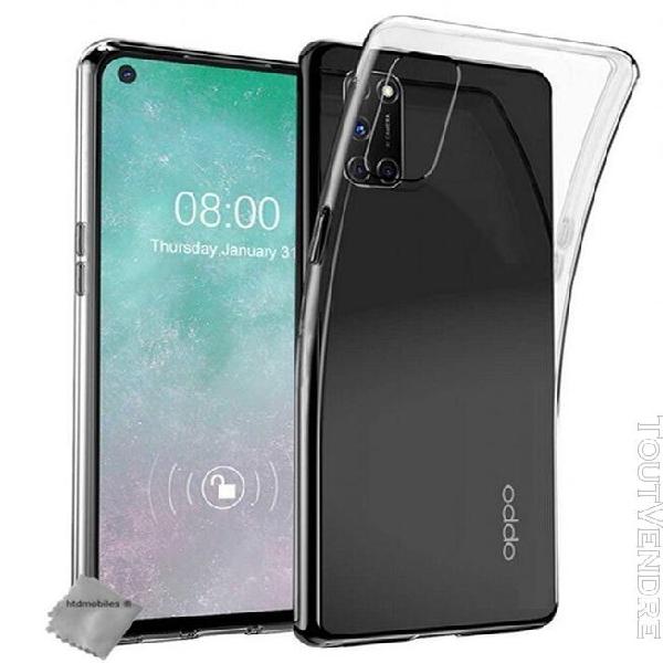 Housse etui coque silicone gel fine pour oppo a72 + verre tr